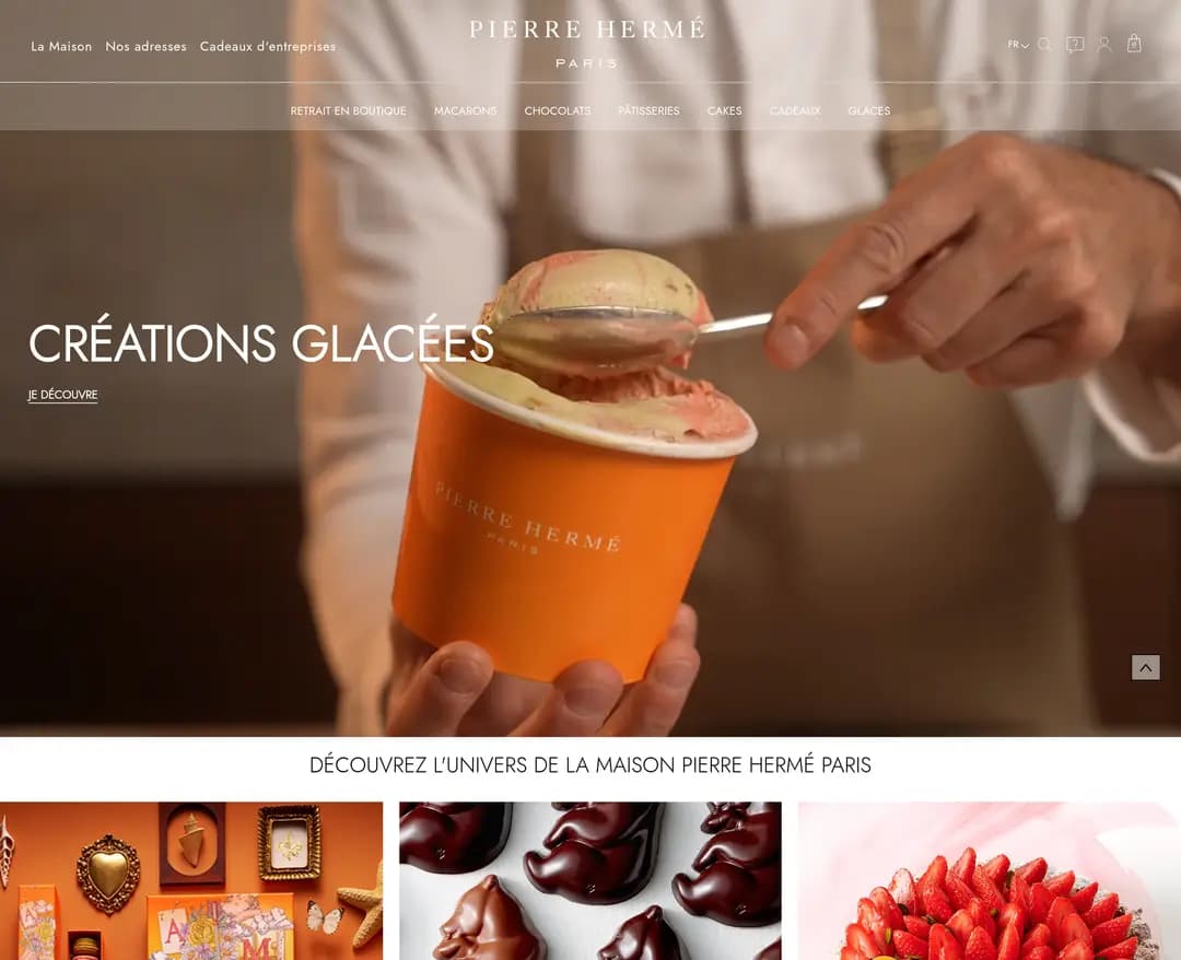 Pierre Hermé Paris — 카페/음식 쇼핑몰 웹사이트 디자인 레퍼런스