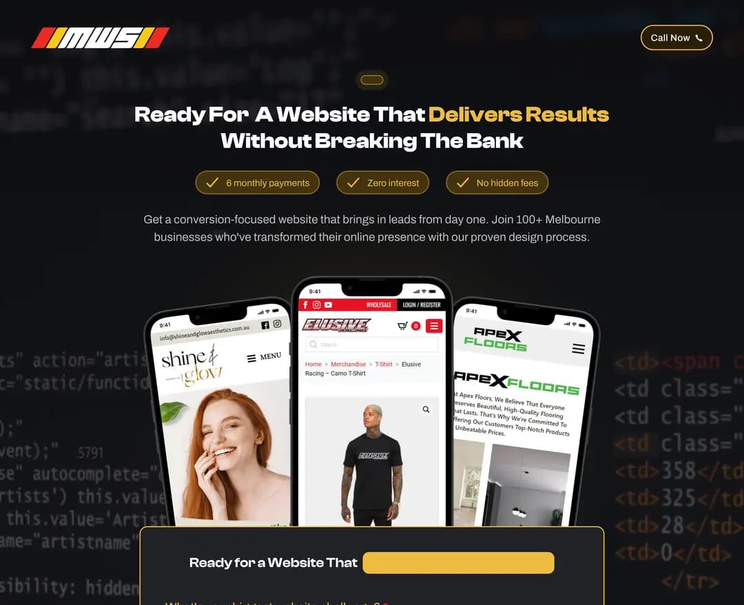 Melbourne Web Studio — IT/스타트업 포트폴리오 웹사이트 디자인 레퍼런스