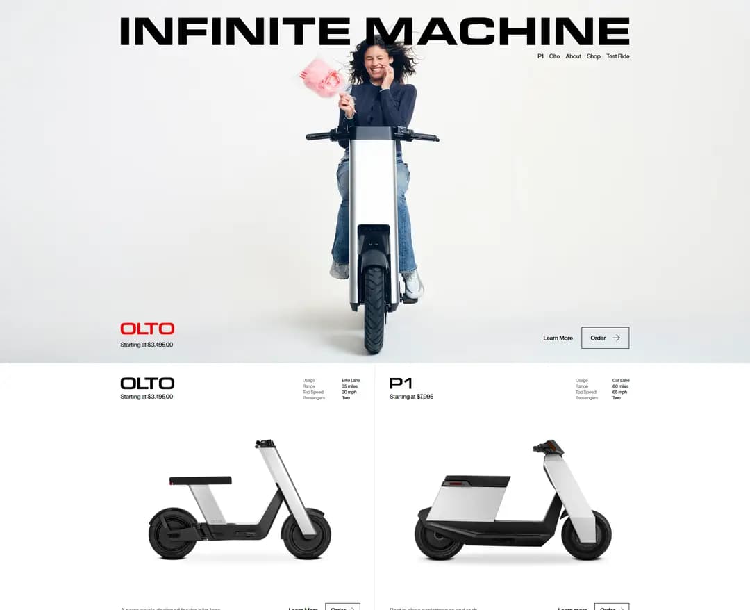 Infinite Machine — 기타 쇼핑몰 웹사이트 디자인 레퍼런스