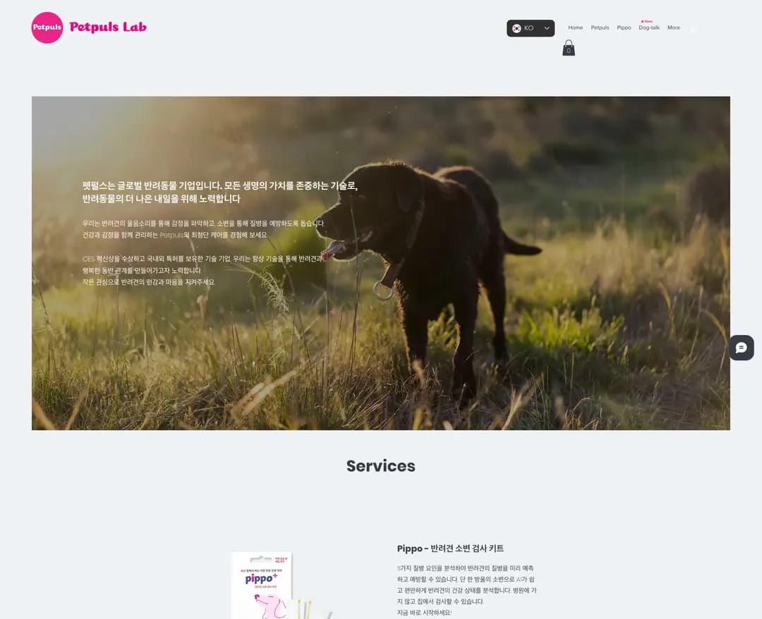 Petpuls — 반려동물 소개 웹사이트 디자인 레퍼런스