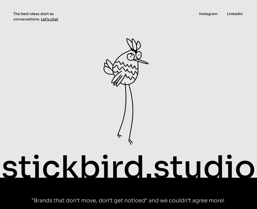 stickbird.studio — 기타 포트폴리오 웹사이트 디자인 레퍼런스
