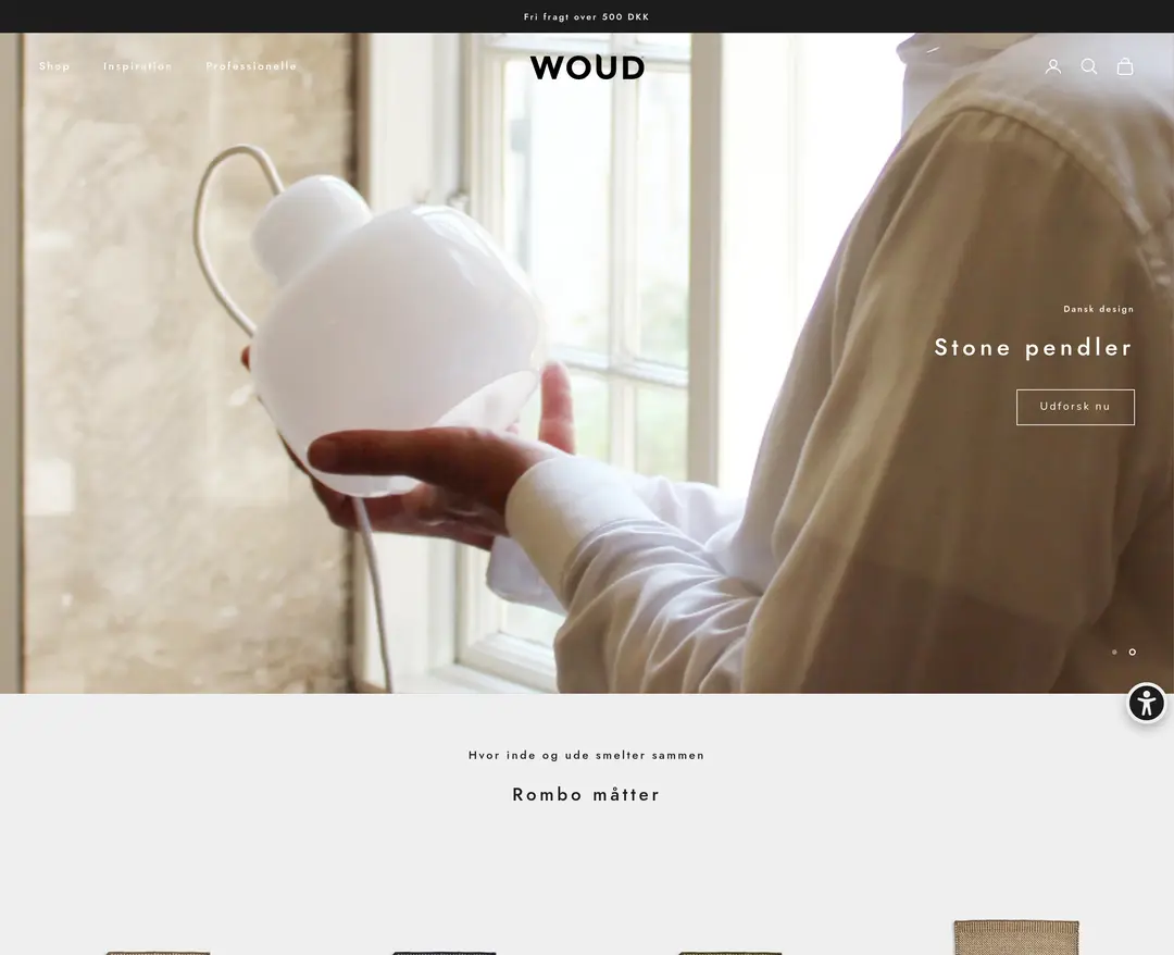 WOUD — 인테리어/가구 쇼핑몰 웹사이트 디자인 레퍼런스
