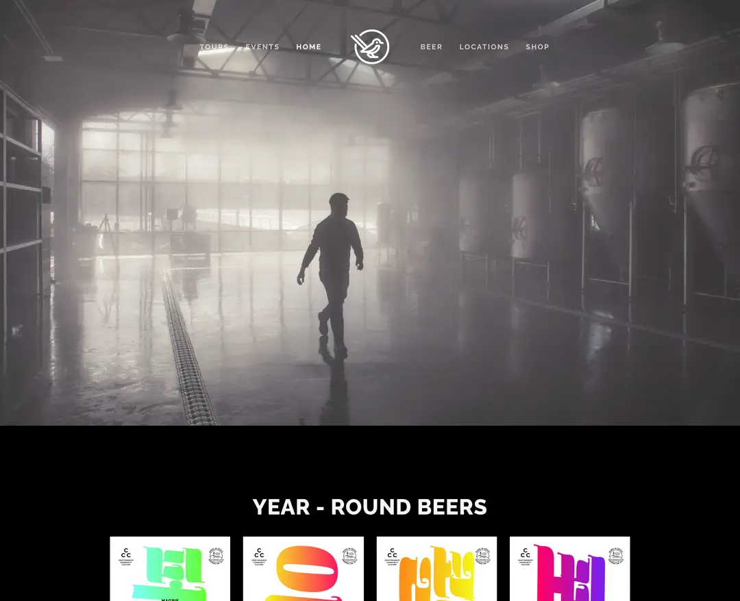 Magpie Brewing Co. — 카페/음식 쇼핑몰 웹사이트 디자인 레퍼런스