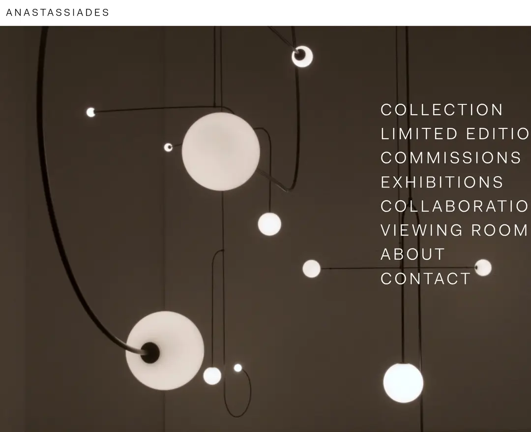 Michael Anastassiades — 기타 소개 웹사이트 디자인 레퍼런스