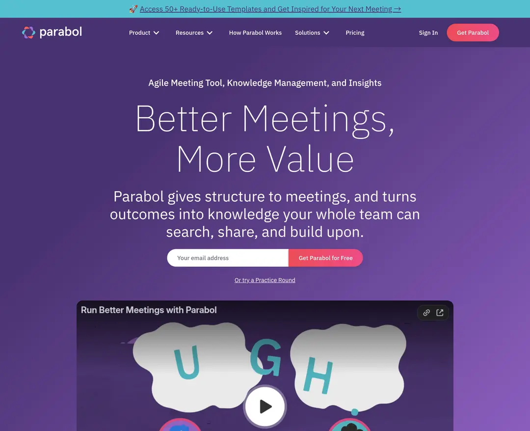 Parabol — IT/스타트업 플랫폼 웹사이트 디자인 레퍼런스
