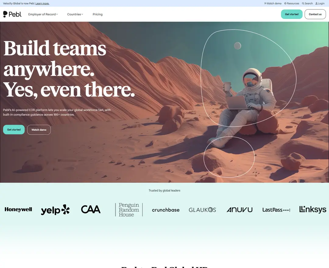 Global HR Platform — IT/스타트업 플랫폼 웹사이트 디자인 레퍼런스