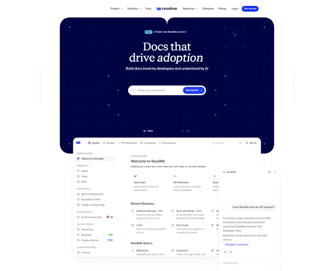 ReadMe — IT/스타트업 플랫폼 웹사이트 디자인 레퍼런스