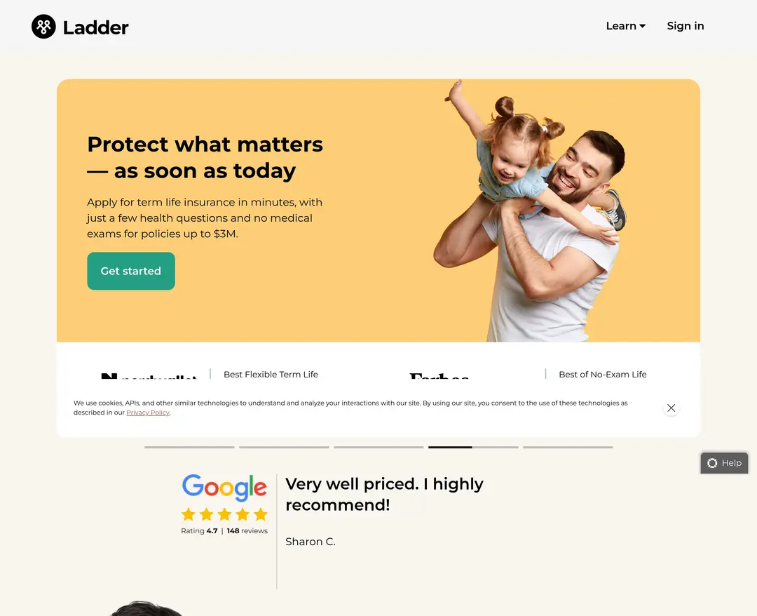 Ladder — 금융/부동산 소개 웹사이트 디자인 레퍼런스
