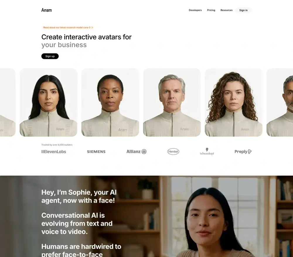 Anam — IT/스타트업 플랫폼 웹사이트 디자인 레퍼런스
