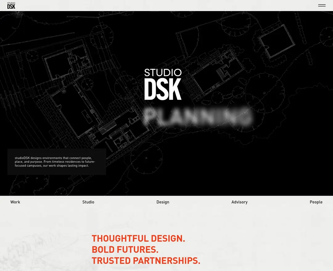 studioDSK — 인테리어/가구 포트폴리오 웹사이트 디자인 레퍼런스