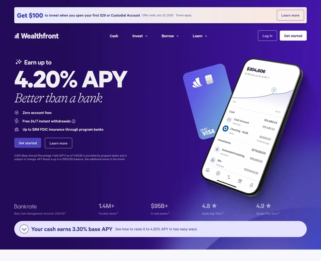 wealthfront — 기타 소개 웹사이트 디자인 레퍼런스