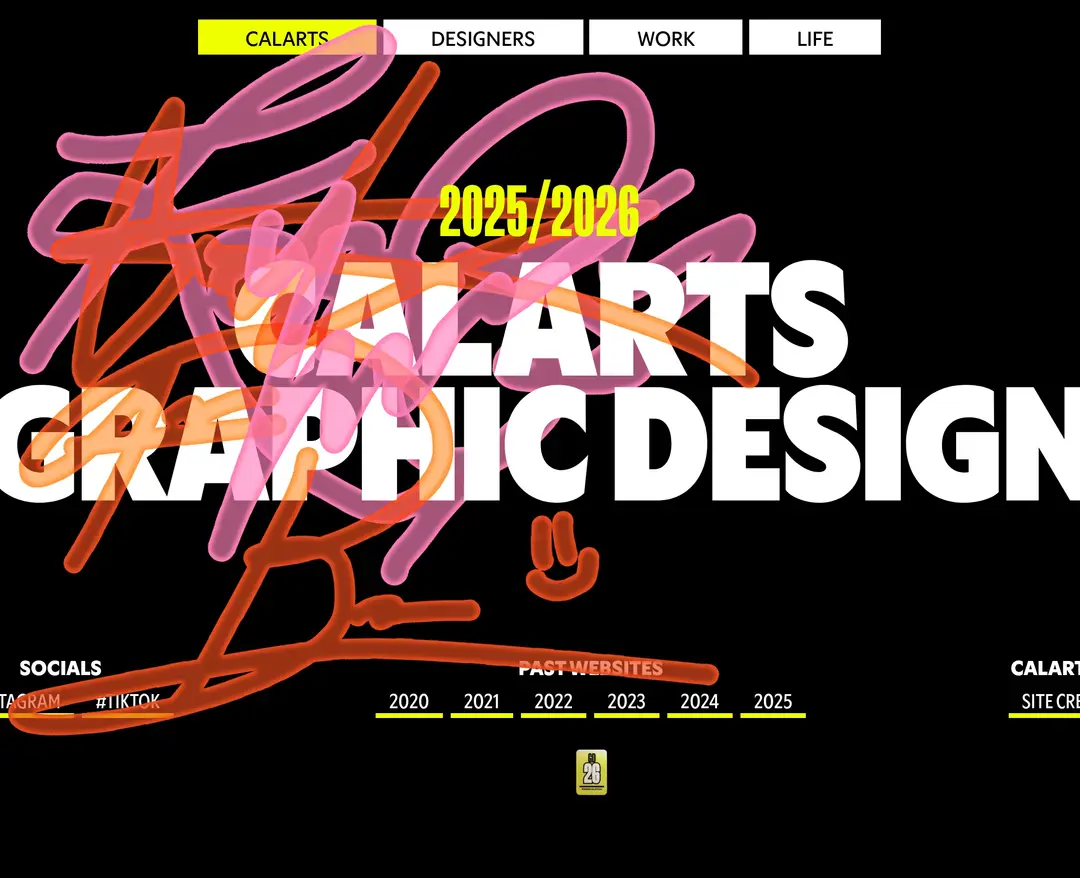 CalArts Graphic Design — 교육 포트폴리오 웹사이트 디자인 레퍼런스