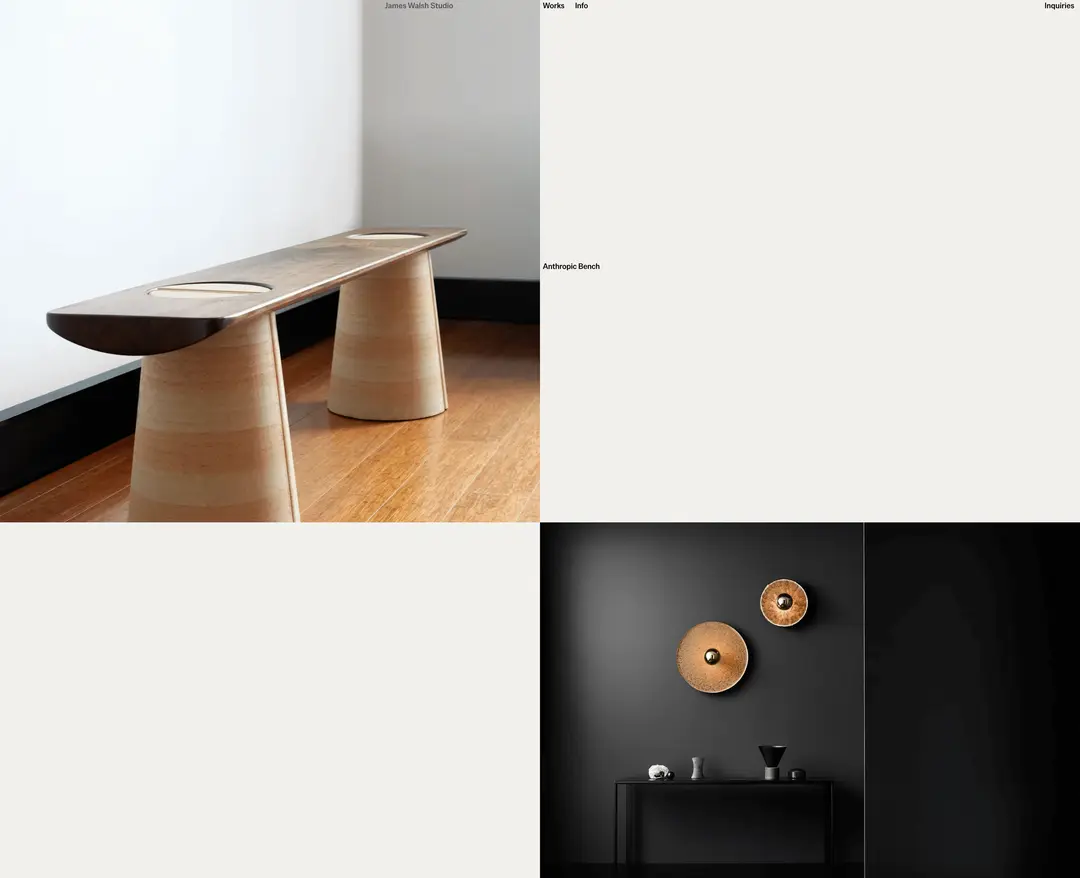 James Walsh Studio — 기타 포트폴리오 웹사이트 디자인 레퍼런스