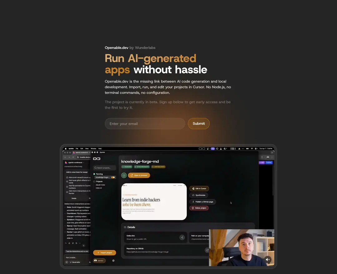 Openable.dev — IT/스타트업 플랫폼 웹사이트 디자인 레퍼런스