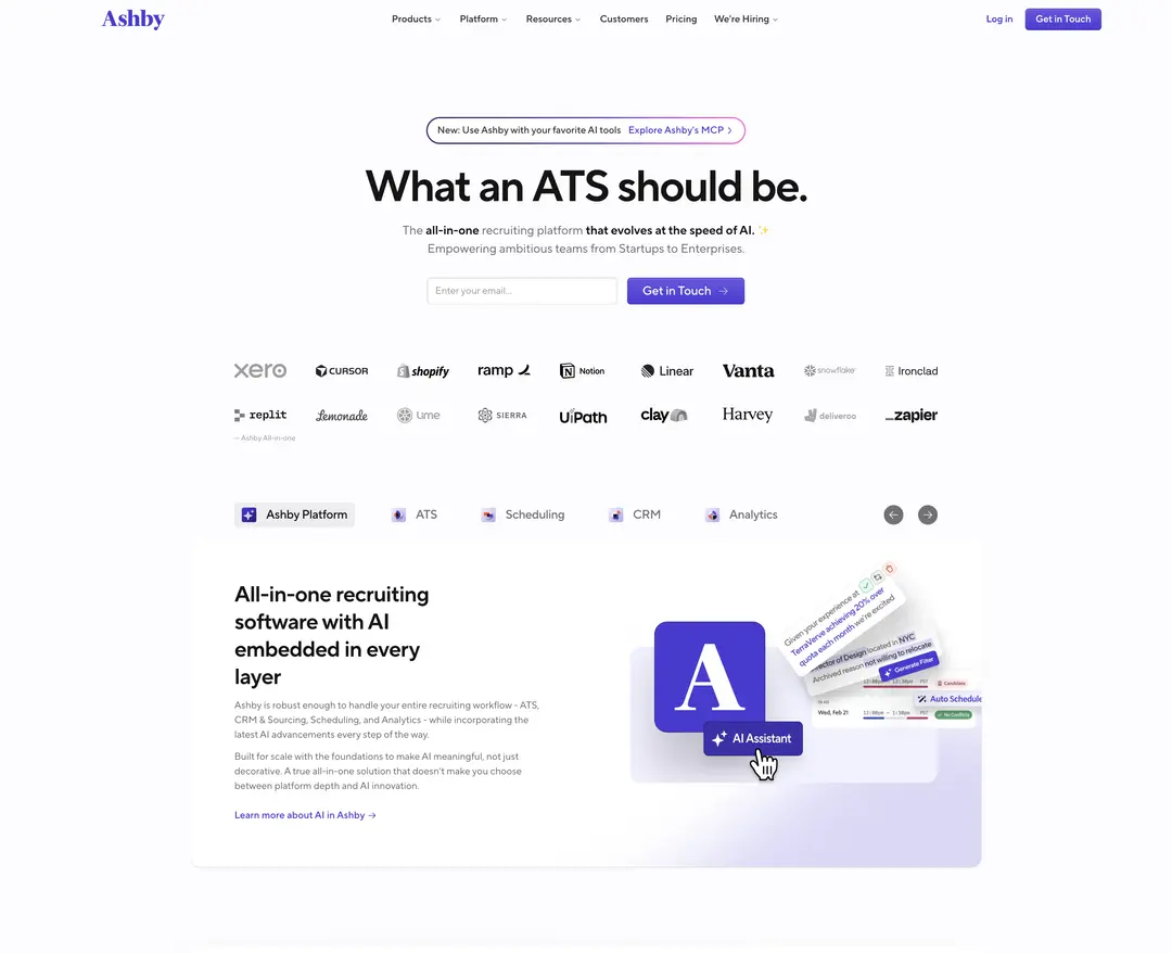 Ashby — IT/스타트업 플랫폼 웹사이트 디자인 레퍼런스
