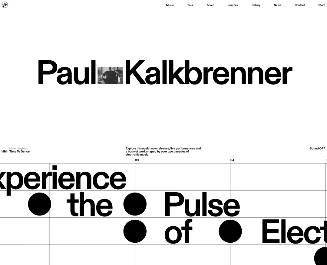 Paul Kalkbrenner — 기타 소개 웹사이트 디자인 레퍼런스