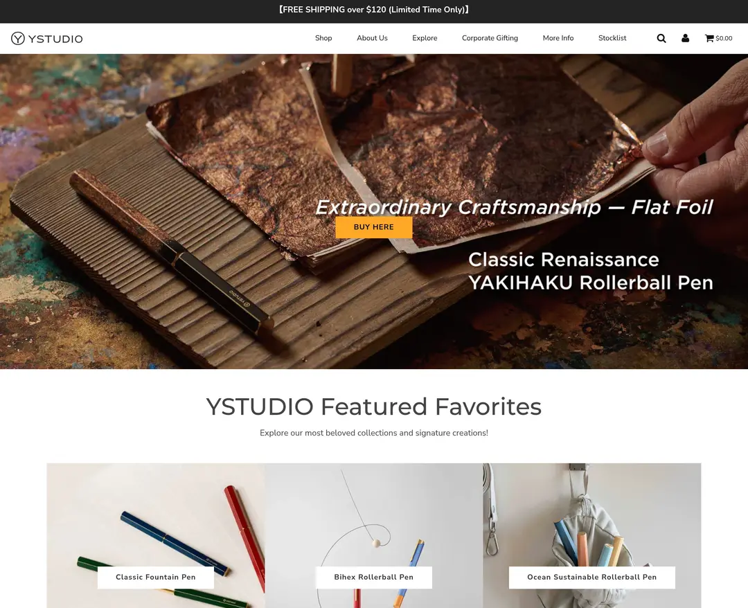 YSTUDIO — 라이프스타일 쇼핑몰 웹사이트 디자인 레퍼런스