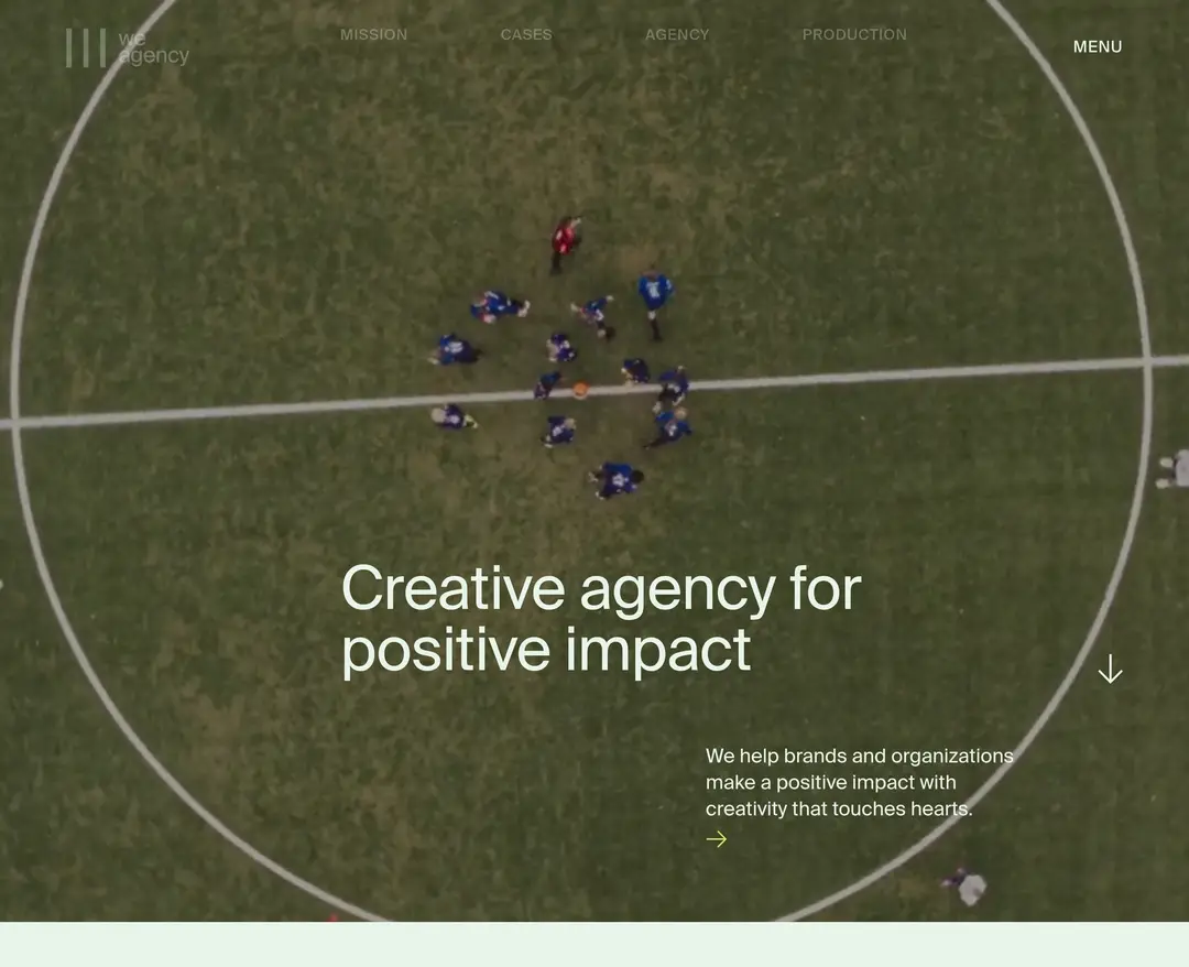 We Agency — 기타 소개 웹사이트 디자인 레퍼런스