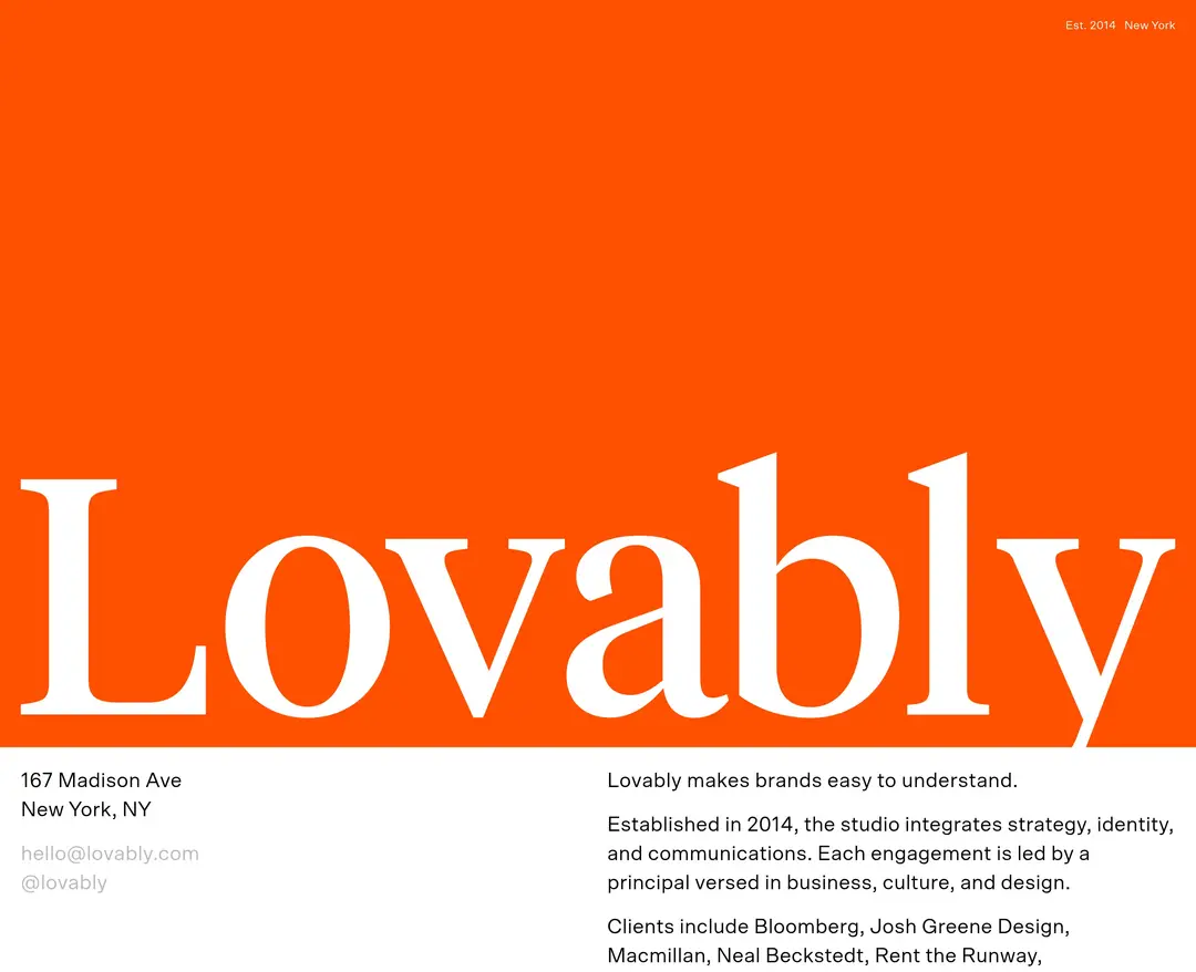 Lovably — 기타 소개 웹사이트 디자인 레퍼런스