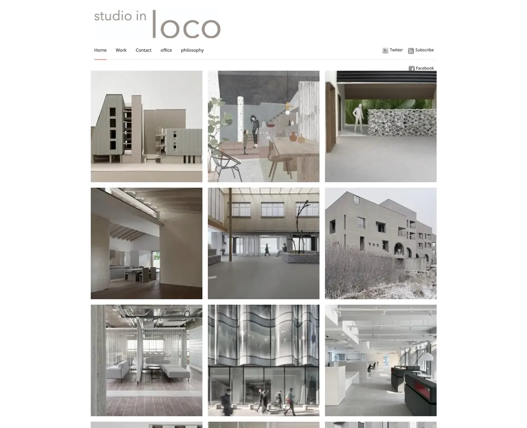 Studio in Loco — 인테리어/가구 포트폴리오 웹사이트 디자인 레퍼런스