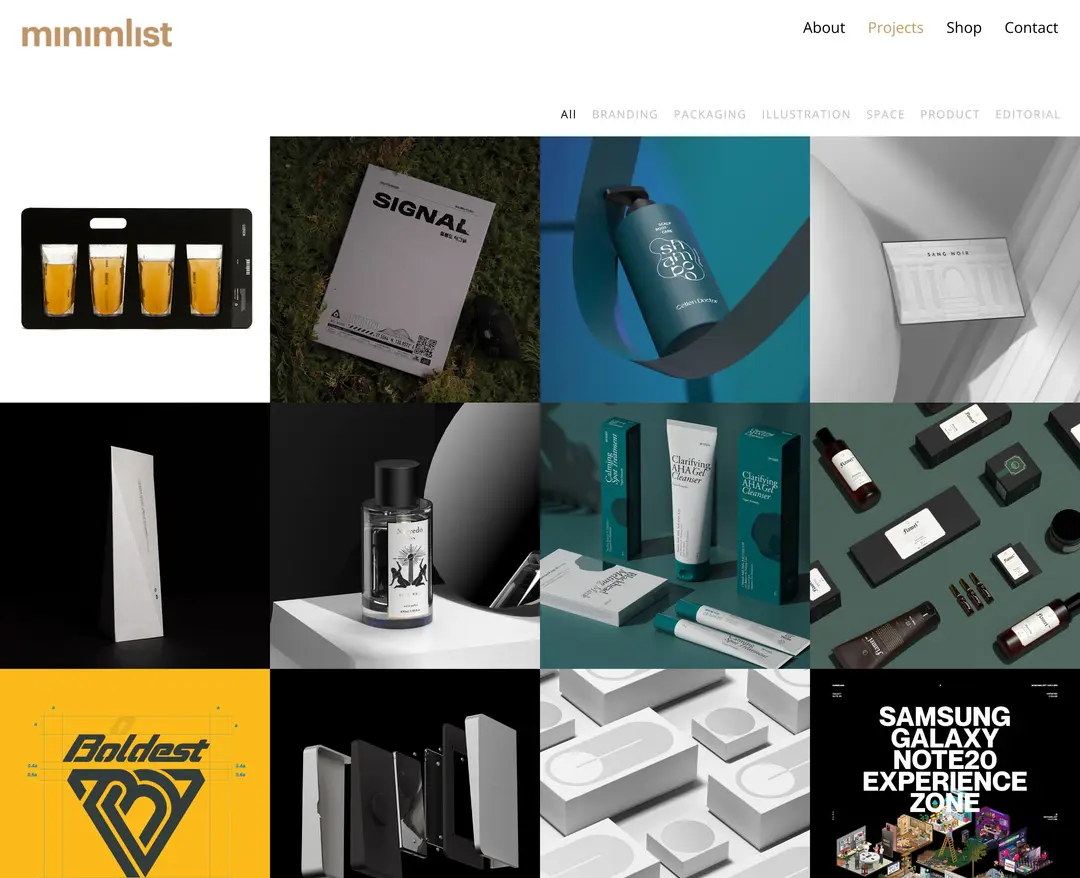 minimalist — 기타 포트폴리오 웹사이트 디자인 레퍼런스