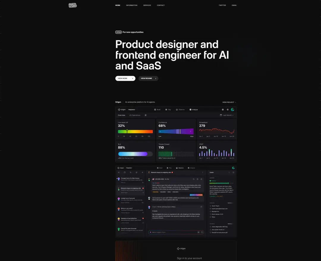 Pixels Studio — IT/스타트업 포트폴리오 웹사이트 디자인 레퍼런스