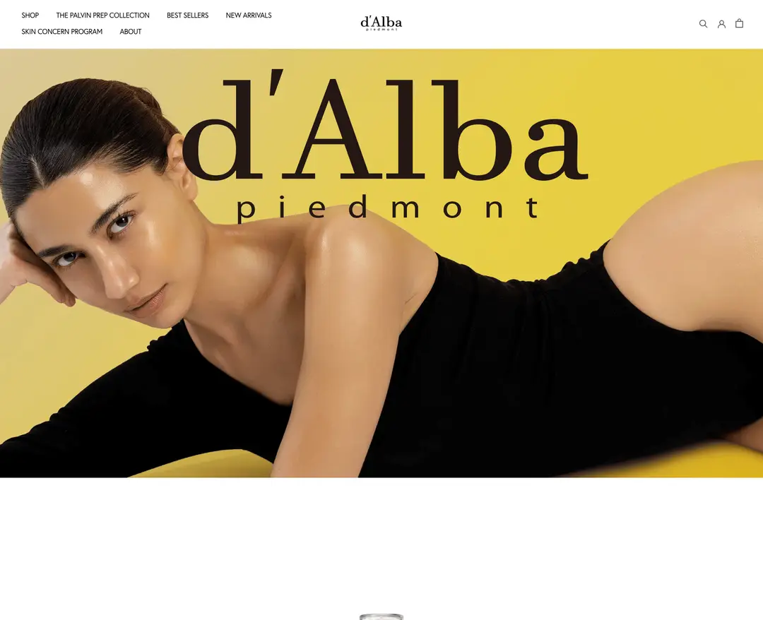 d'Alba — 화장품 쇼핑몰 웹사이트 디자인 레퍼런스