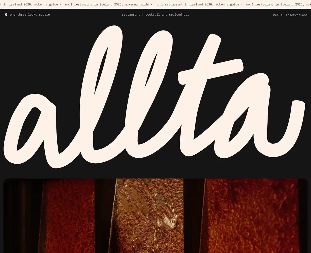 Allta — 카페/음식 소개 웹사이트 디자인 레퍼런스