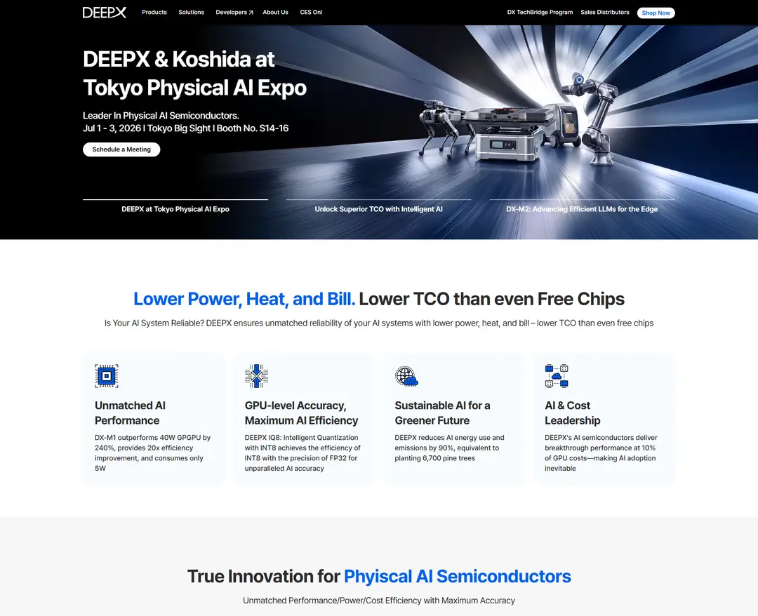 DEEPX — 기타 소개 웹사이트 디자인 레퍼런스