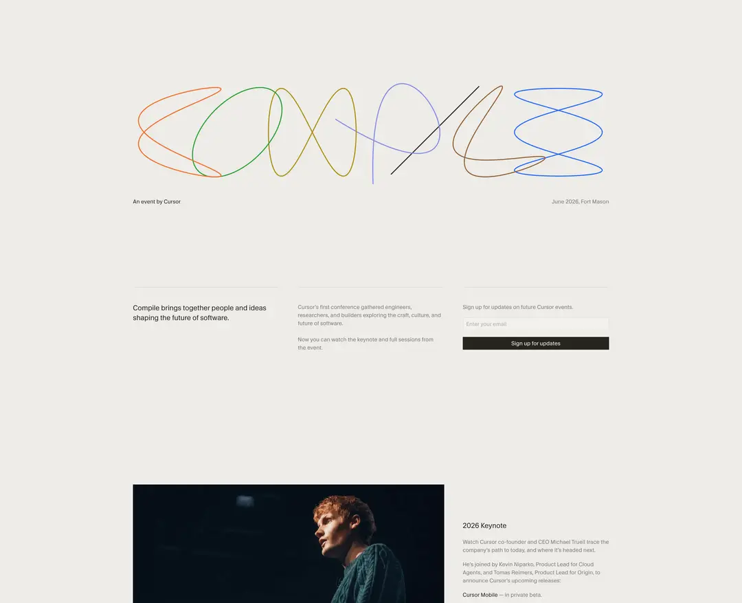 Cursor — IT/스타트업 플랫폼 웹사이트 디자인 레퍼런스