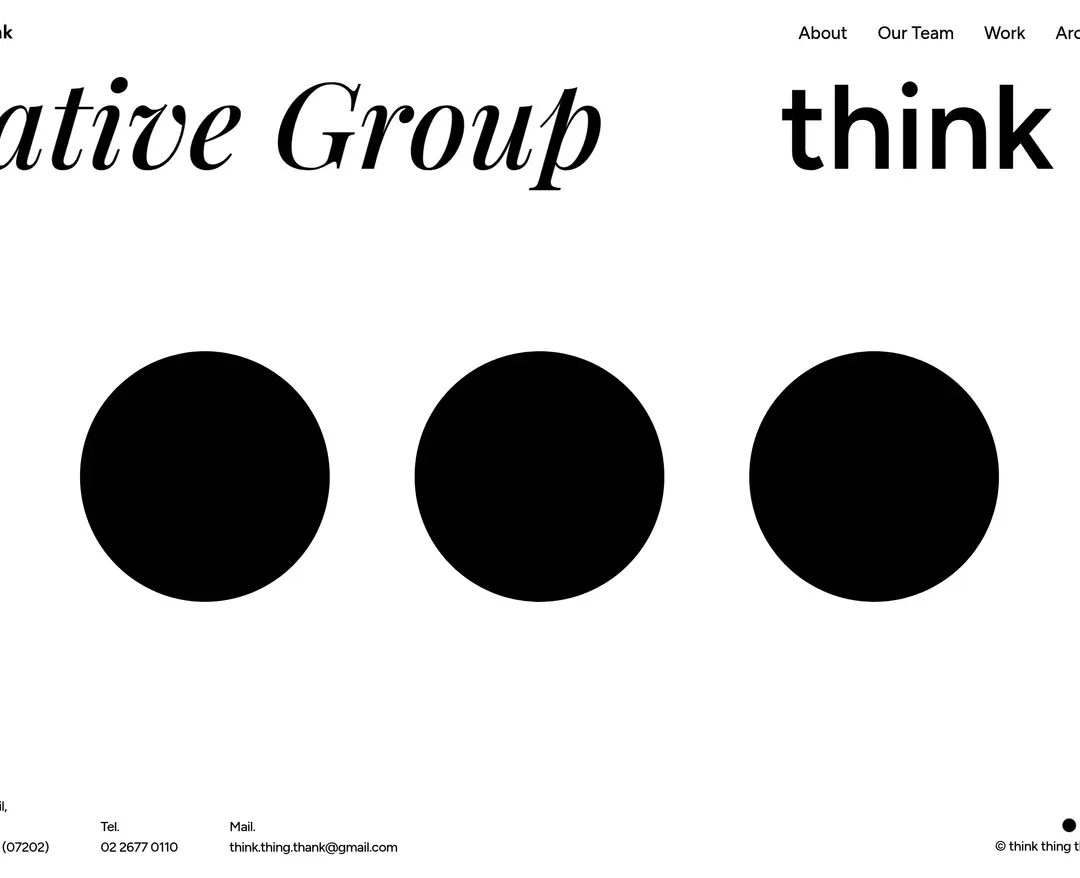 Think Thing Thank — 기타 소개 웹사이트 디자인 레퍼런스