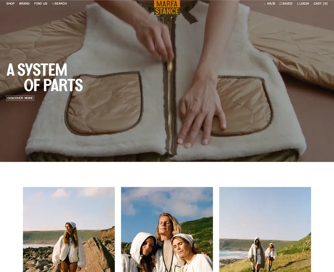 MARFA — 패션 쇼핑몰 웹사이트 디자인 레퍼런스