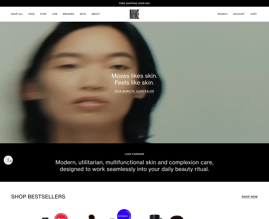 MAKE Beauty — 화장품 쇼핑몰 웹사이트 디자인 레퍼런스