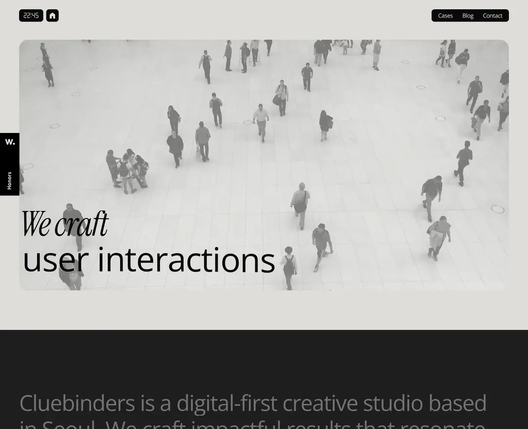 cluebinders — 기타 포트폴리오 웹사이트 디자인 레퍼런스