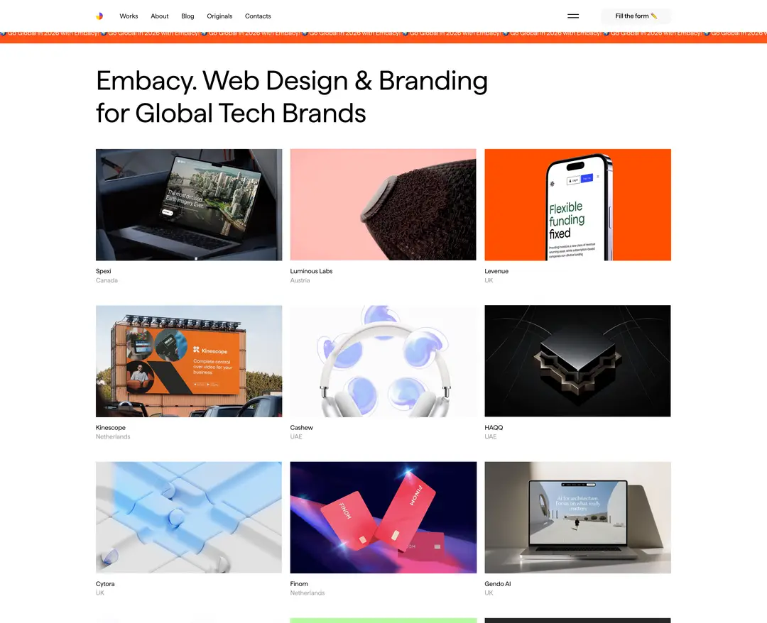 Embacy — 기타 포트폴리오 웹사이트 디자인 레퍼런스