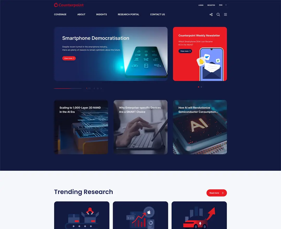 Counter Pointer Research — IT/스타트업 콘텐츠 웹사이트 디자인 레퍼런스