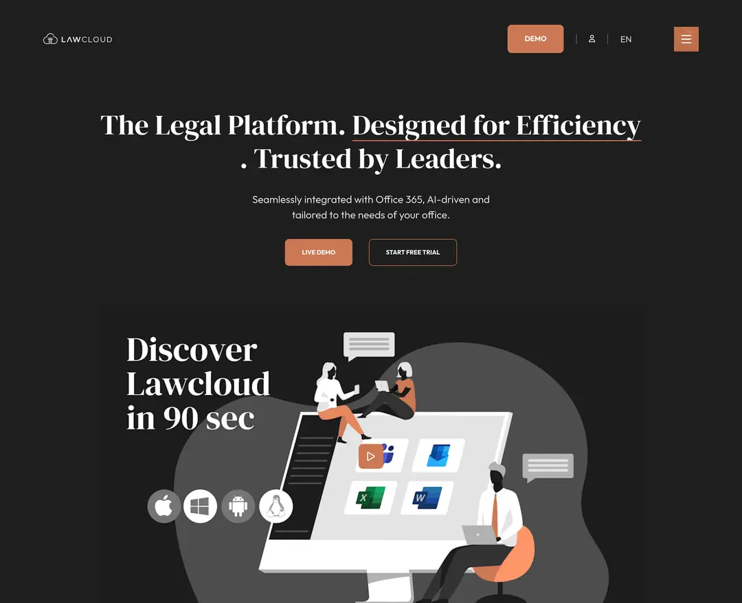 Lawcloud — 법률/세무 플랫폼 웹사이트 디자인 레퍼런스