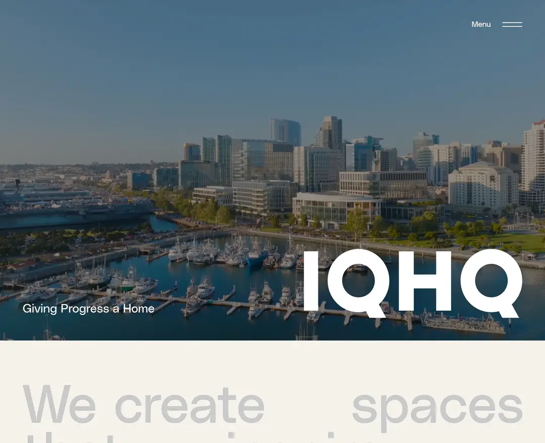 IQHQ — 금융/부동산 소개 웹사이트 디자인 레퍼런스