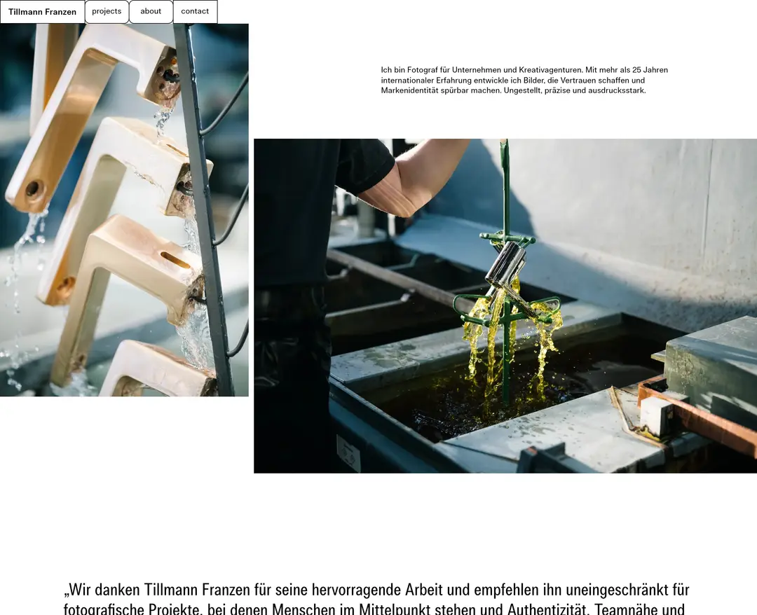 Tillmann Franzen — 기타 포트폴리오 웹사이트 디자인 레퍼런스