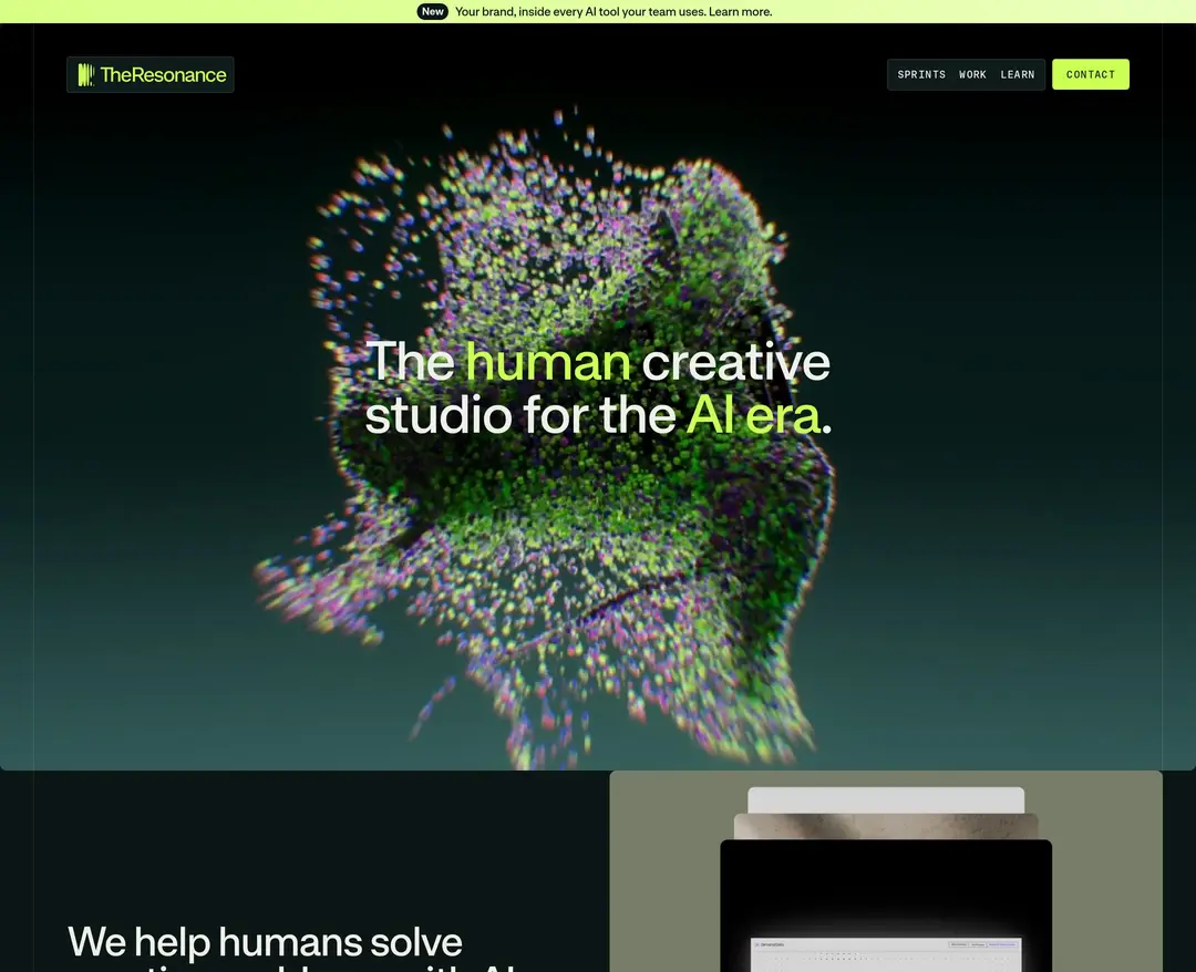 The Resonance Studio — 기타 포트폴리오 웹사이트 디자인 레퍼런스