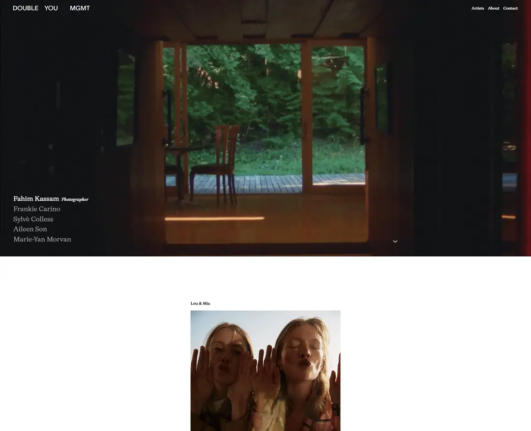 Double You Management — 기타 소개 웹사이트 디자인 레퍼런스