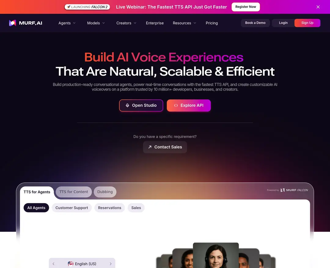 Murf AI — IT/스타트업 플랫폼 웹사이트 디자인 레퍼런스