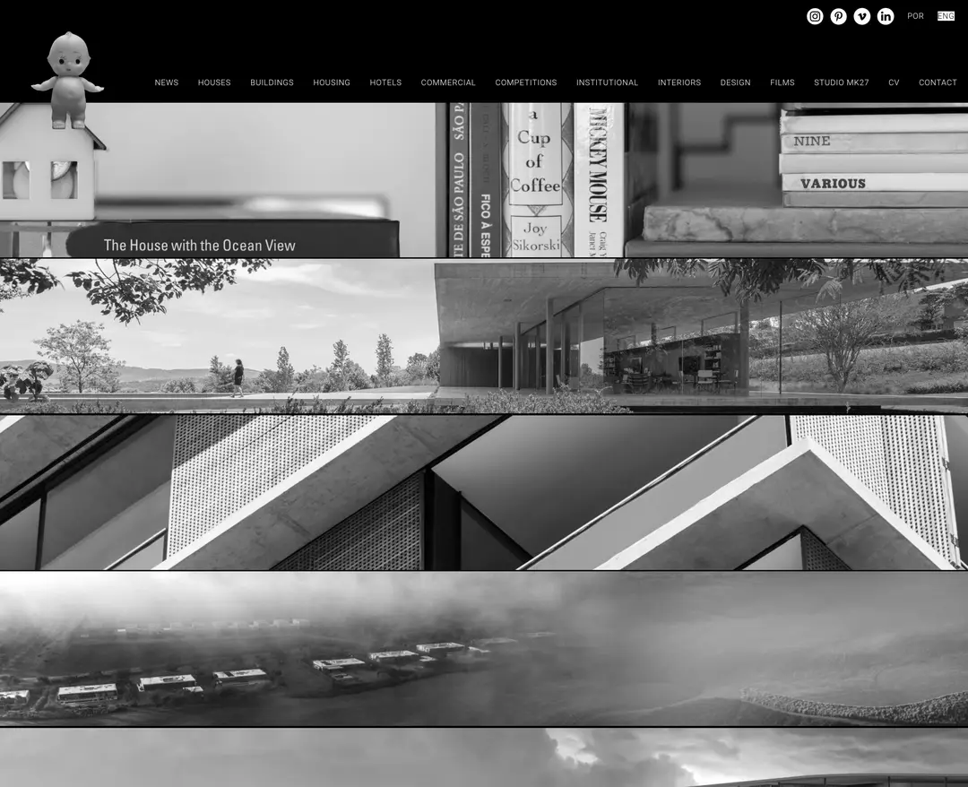 Studiomk27 — 인테리어/가구 포트폴리오 웹사이트 디자인 레퍼런스
