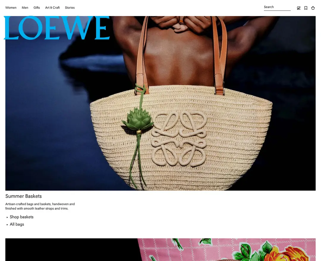 LOEWE — 패션 쇼핑몰 웹사이트 디자인 레퍼런스