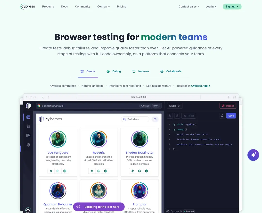 Cypress — IT/스타트업 플랫폼 웹사이트 디자인 레퍼런스