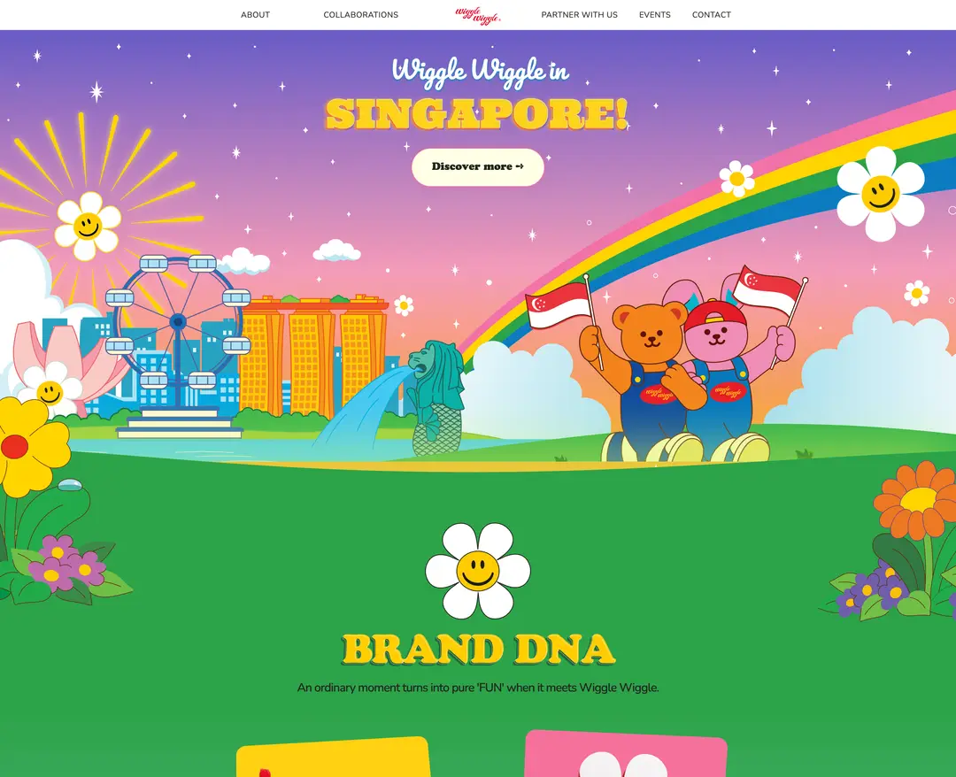 Wiggle Wiggle — 기타 소개 웹사이트 디자인 레퍼런스