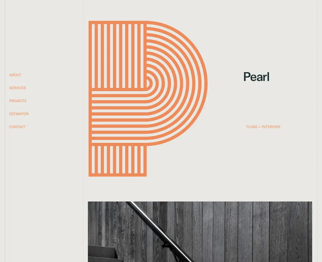 Pearl — 인테리어/가구 소개 웹사이트 디자인 레퍼런스