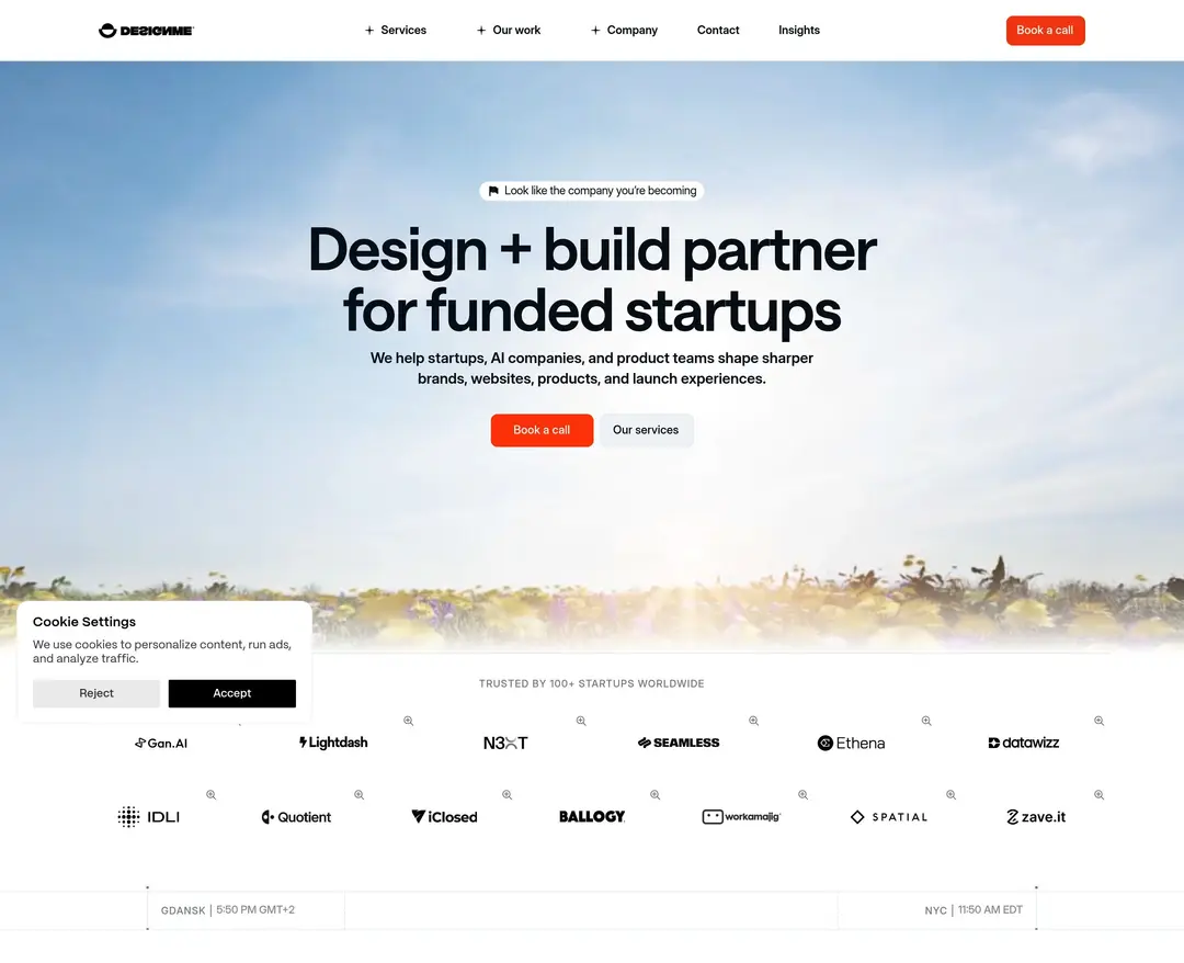 DesignMe — 기타 포트폴리오 웹사이트 디자인 레퍼런스