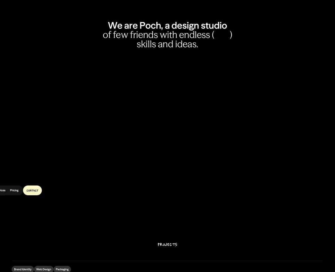 Poch Studio — 기타 포트폴리오 웹사이트 디자인 레퍼런스