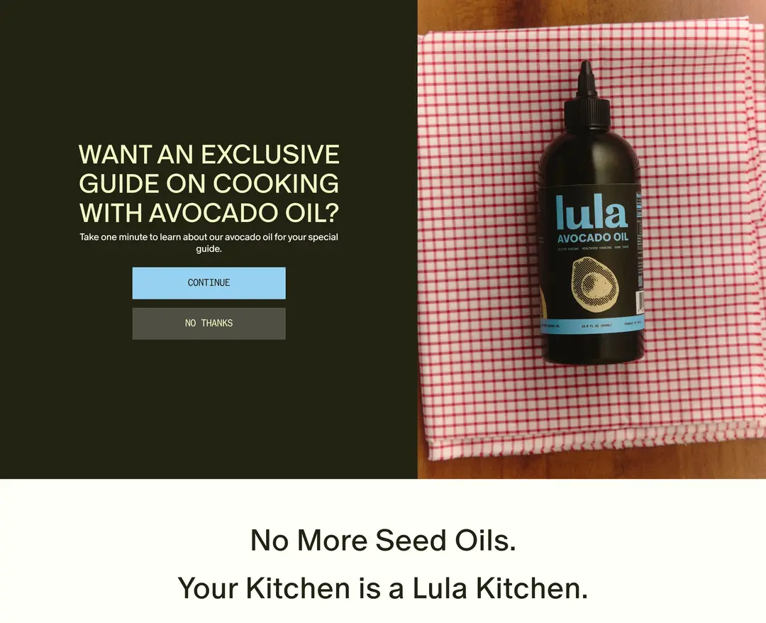 Lula Avocado Oil — 라이프스타일 쇼핑몰 웹사이트 디자인 레퍼런스